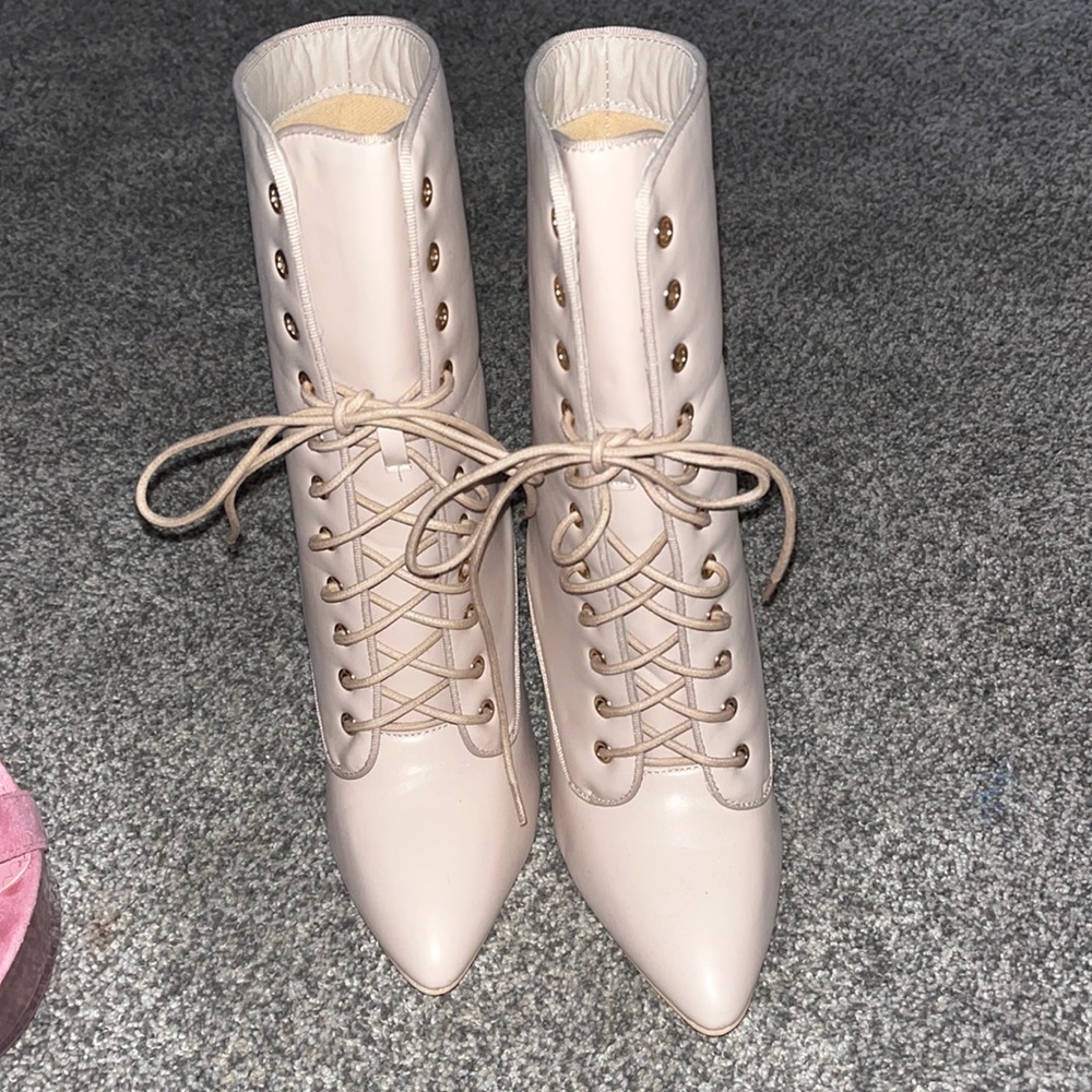 Fashion nova nude boots